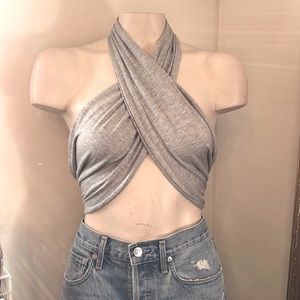 NWT cross over halter top